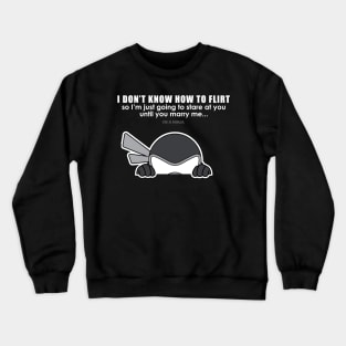 I don't know how to flirt x I'M A NINJA (On Black) Crewneck Sweatshirt